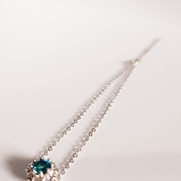 Blue Moissanite bracelet set in 925 silver - Picture 8 of 11